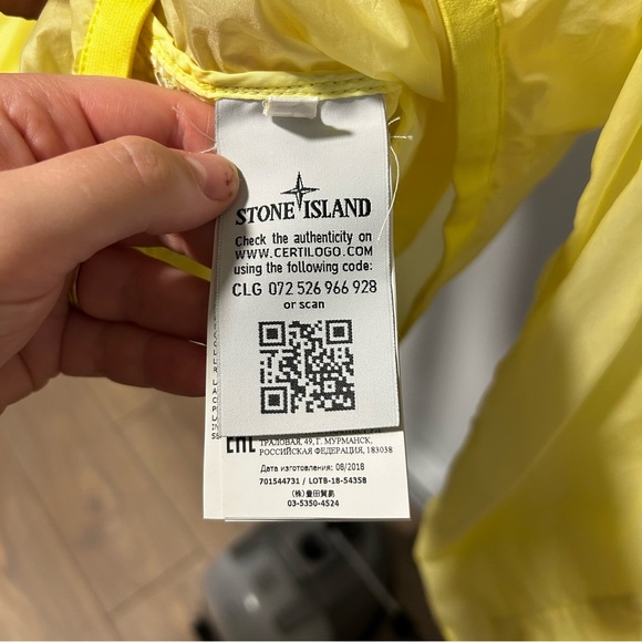 Stone Island Lamy Velour Zip Hooded Shell Jacket - Picture 4 of 4